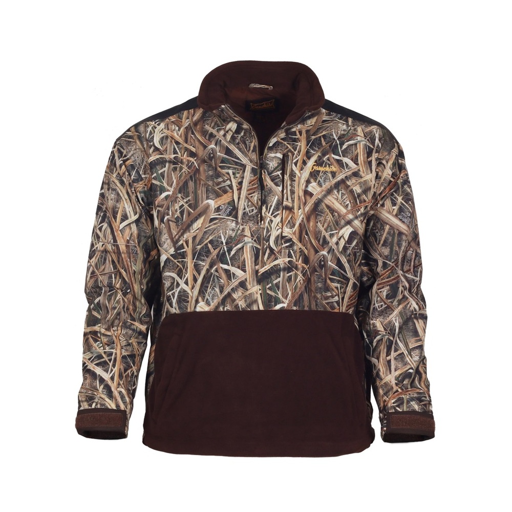 WFS Burly Camo Hybrid Fleece Insulated Pullover Wind Resistant Men’s Size Large